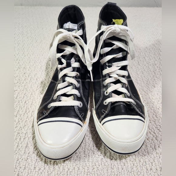 Vintage Starter \'JACK\' Blackout Leather Men\'s Sz 10 Retro High Top Shoes Sneaker main image 4